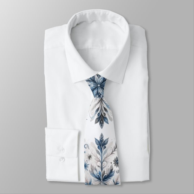 Cravate Motif hivernal flocon de neige rétro (Attaché)