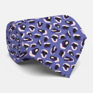 Cravate Motif imprimé animal pourpre