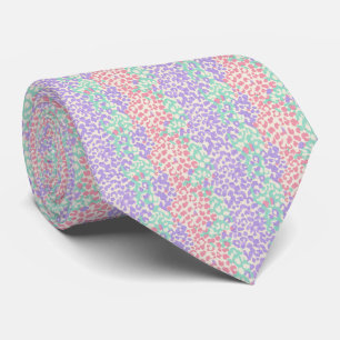 Cravate Motif imprimé léopard pastel