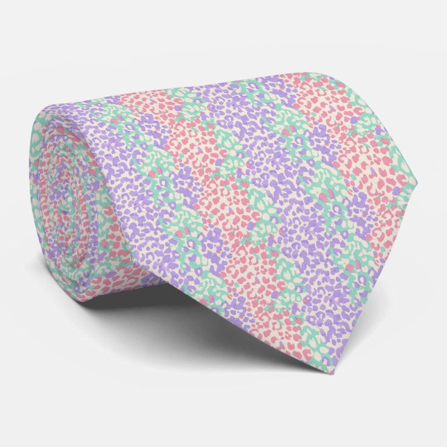 Cravate Motif imprimé léopard pastel (Roulé)