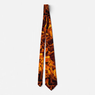 Cravate Motif incendie et flamme