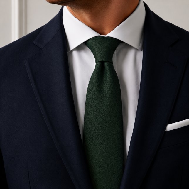 Cravate Motif jacquard vert forêt (Créateur téléchargé)