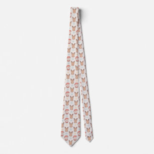 Cravate Motif joli de Père Noël et de rennes