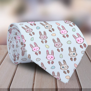 Cravate Motif lapin lapin mignon coloré moderne
