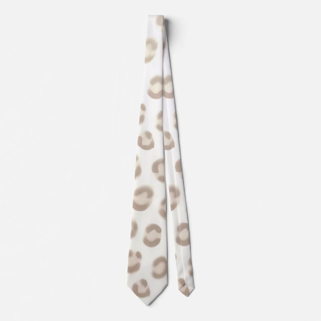 Cravate Motif Luxe Animal Doux | Impression Élégante d'Ani (Devant)