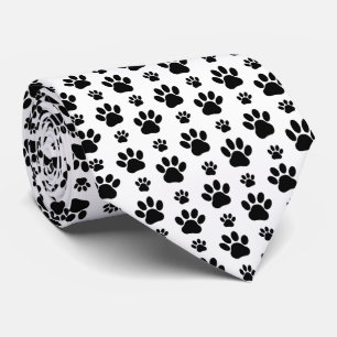 Cravate Motif mâle, pattes de chien, Empreintes de pattes,
