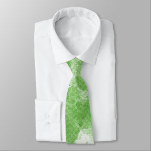 Cravate Motif marbré à l'aquarelle vert sauge doux