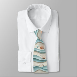 Cravate Motif minimal bohème de plage