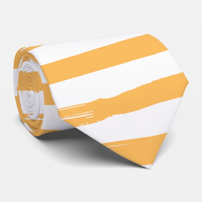 Cravate Motif moderne blanc jaune d'eau pour lui (Roulé)