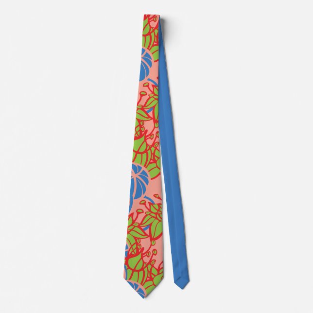 Cravate Motif moderne Bud & Flower Bold (Devant)