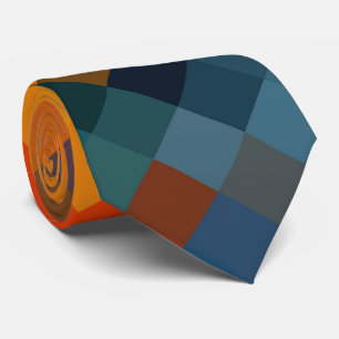 Cravate Motif moderne coloré de diamants géométriques #