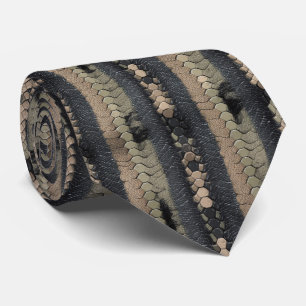 Cravate Motif moderne de peau de serpent