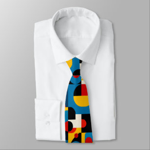 Cravate Motif moderne géométrique dans le style Bauhaus