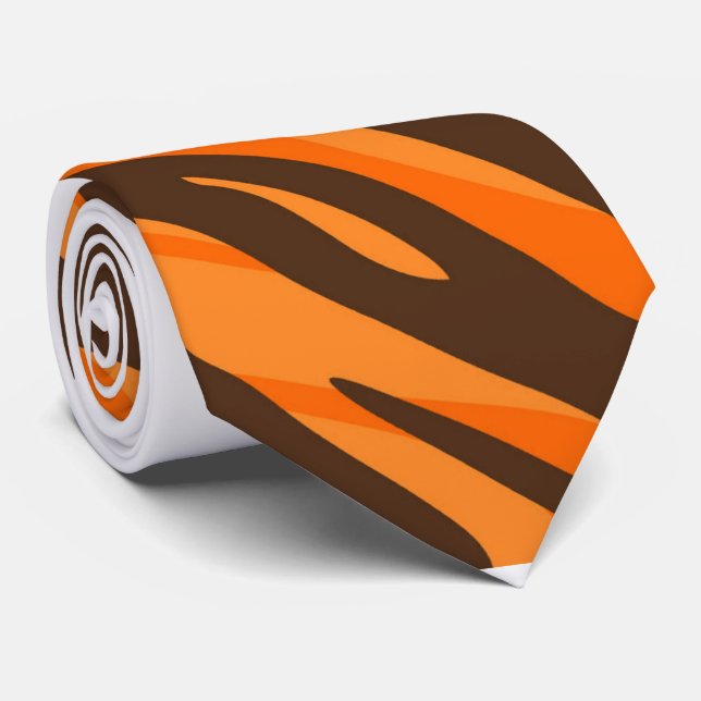 Cravate Motif moderne Tiger imprimé fourrure (Roulé)