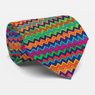 Cravate Motif multicolore de Chevron