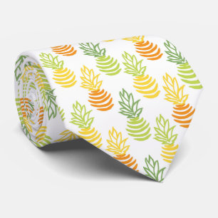 Cravate Motif multicolore de fruit ananas coloré d'été