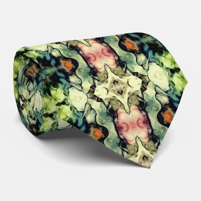 Cravate Motif multicolore discret (Roulé)
