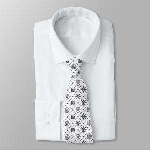 Cravate Motif nautique avec volant et boussole