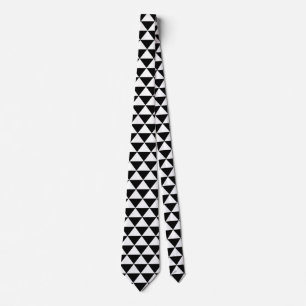 Cravate Motif noir et blanc de triangle