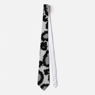 Cravate Motif, noir et gris d'empreinte de léopard