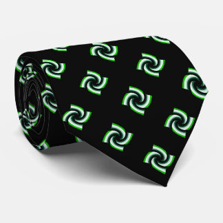 Cravate Motif noir et vert