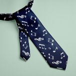 Cravate Motif Notes de musique bleue<br><div class="desc">De beaux symboles musicaux,  un design motif sans faille,  font un cadeau parfait pour les musiciens,  les professeurs de musique,  les directeurs de groupes et les amateurs de musique.</div>