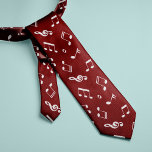 Cravate Motif Notes de musique rouge<br><div class="desc">De beaux symboles musicaux,  un design motif sans faille,  font un cadeau parfait pour les musiciens,  les professeurs de musique,  les directeurs de groupes et les amateurs de musique.</div>