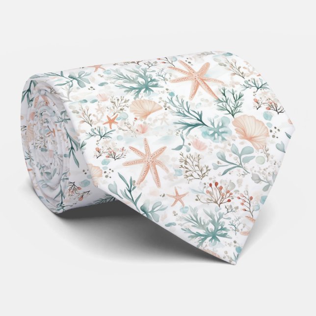 Cravate Motif Ocean Breeze (Roulé)