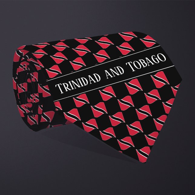 Cravate Motif ondulé du drapeau de Trinité-et-Tobago  (Créateur téléchargé)