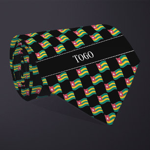 Cravate Motif ondulé du drapeau du Togo