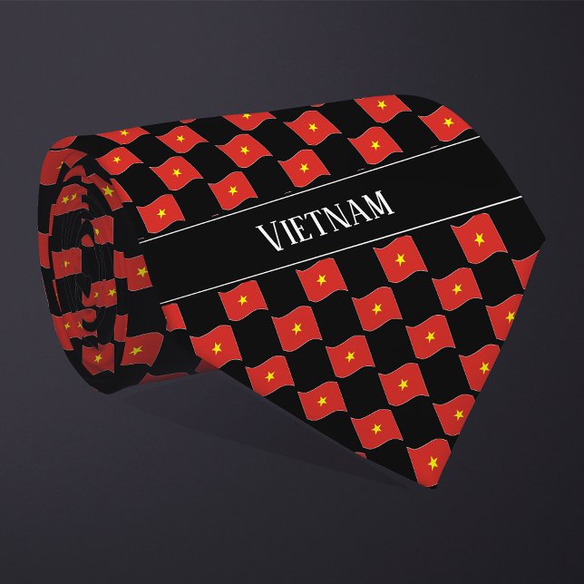 Cravate Motif ondulé du drapeau du Vietnam  (Créateur téléchargé)