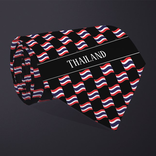 Cravate Motif ondulé du drapeau thaïlandais  (Créateur téléchargé)