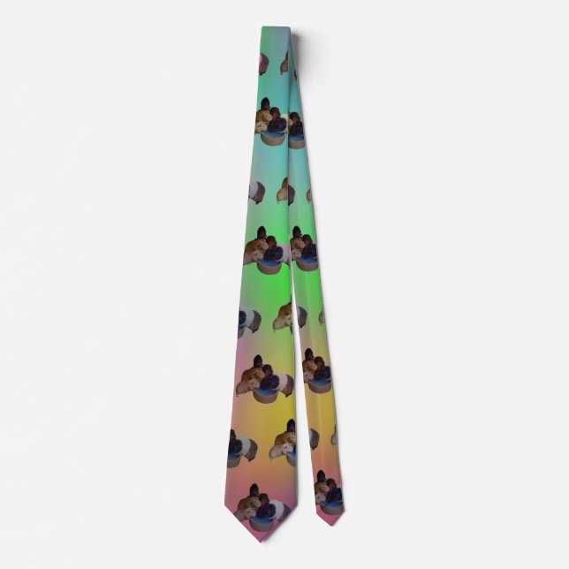 Cravate Motif Opal Guinea Pigs, (Devant)