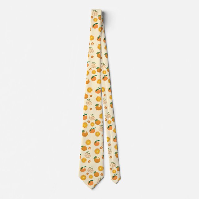 Cravate Motif Oranges (Devant)