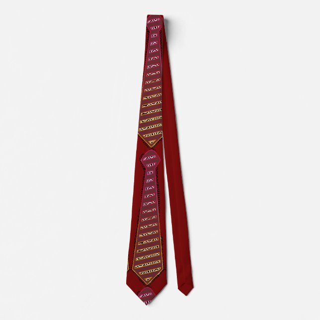 Cravate Motif Original Dk Rouge (Devant)