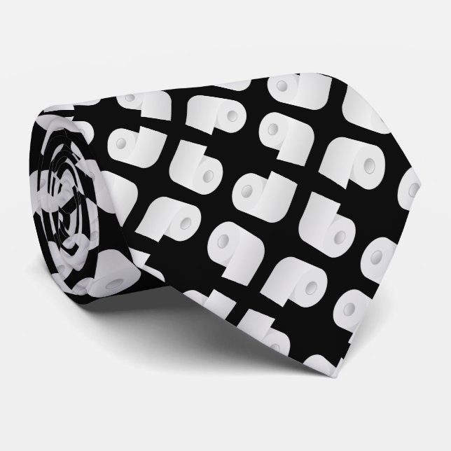 Cravate Motif papier toilette (Roulé)