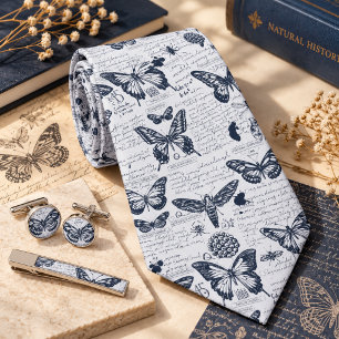 Cravate Motif papillon de mite mystique
