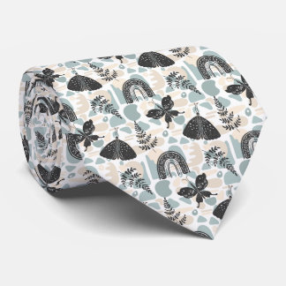 Cravate Motif papillon de mite mystique