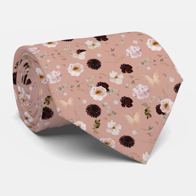 Cravate Motif Papillon de Nuit (Roulé)