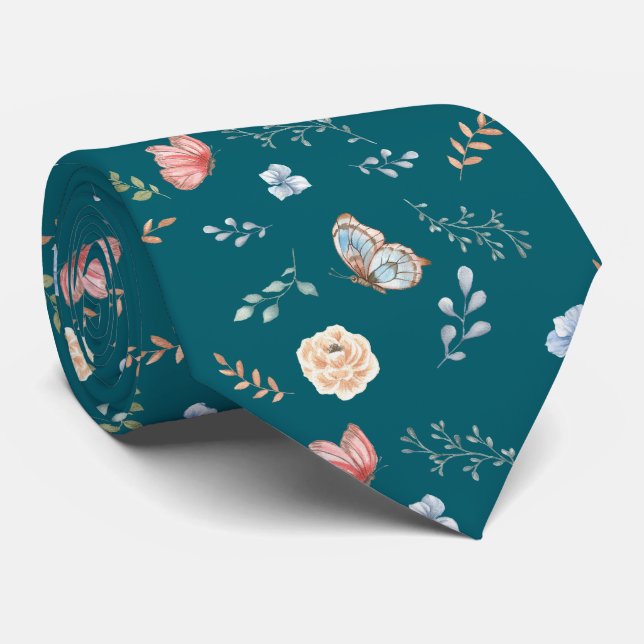 Cravate Motif Papillon de Nuit (Roulé)