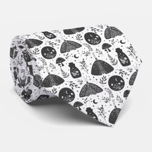 Cravate Motif Papillon de Nuit