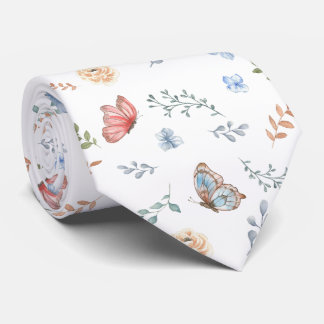 Cravate Motif Papillon de Nuit