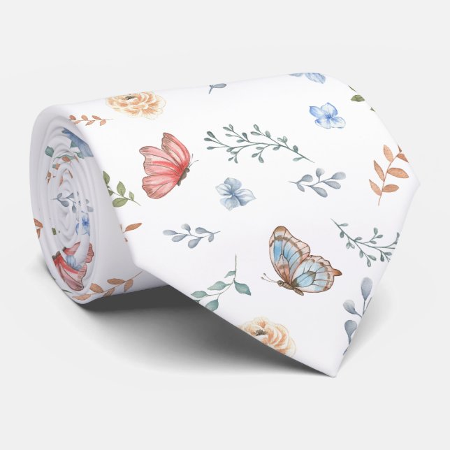 Cravate Motif Papillon de Nuit (Roulé)