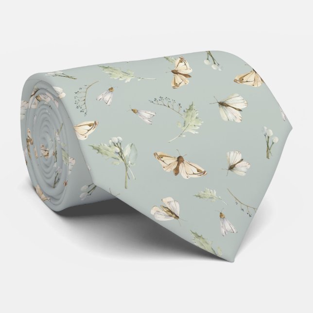 Cravate Motif Papillon de Nuit (Roulé)