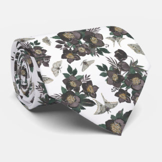 Cravate Motif Papillon de Nuit