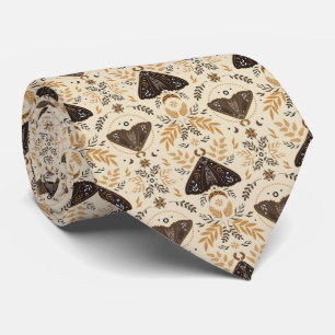 Cravate Motif papillon de nuit vintage