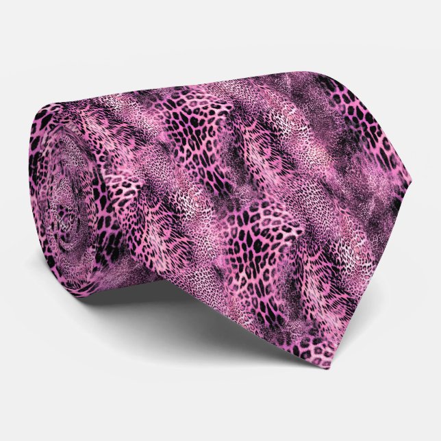 Cravate Motif Peau de Léopard  (Roulé)