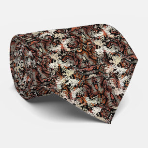 Cravate Motif Peau de Serpent