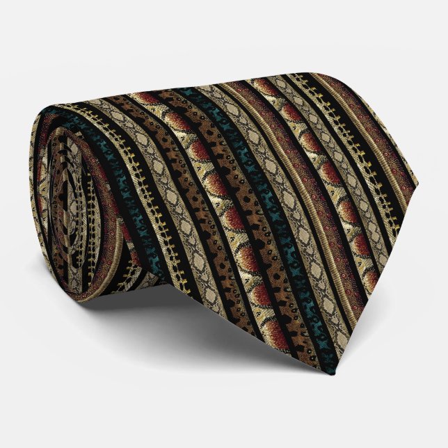 Cravate Motif Peau de Serpent  (Roulé)