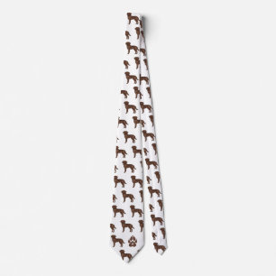 Cravate Motif personnalisé monogramme Labrador Retriever m